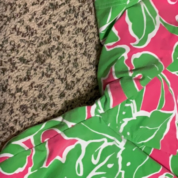 Vibrant Pink and Green Women's Shorts - Picture 4 of 4